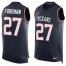Nike Houston Texans #27 DOnta Foreman Navy Blue Team Color Mens Stitched NFL Limited Tank Top Jersey