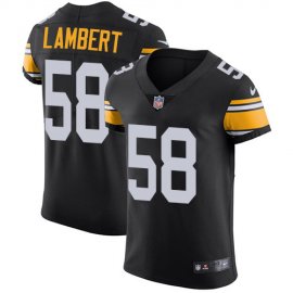 Nike Pittsburgh Steelers #58 Jack Lambert Black Alternate Mens Stitched NFL Vapor Untouchable Elite Jersey