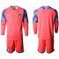 Italy Blank Pink Long Sleeves Goalkeeper Soccer Country Jersey