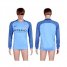 Manchester City Blank Home Long Sleeves Soccer Club Jersey