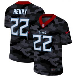 Tennessee Titans #22 Derrick Henry Mens Nike 2020 Black CAMO Vapor Untouchable Limited Stitched NFL Jersey