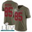 Nike San Francisco 49ers #85 George Kittle Olive Super Bowl LIV 2020 Youth Stitched NFL Limited 2017 Salute To Service Jersey