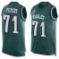 Nike Philadelphia Eagles #71 Jason Peters Midnight Green Team Color Mens Stitched NFL Limited Tank Top Jersey