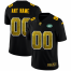 New York Jets Custom Mens Black Nike Golden Sequin Vapor Limited NFL Jersey