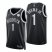 Nike Brooklyn Nets #1 Bruce Brown Jr. Black Mens 2021-22 NBA 75th Anniversary Diamond Swingman Jersey – Icon Edition Mens