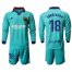 Barcelona #18 Jordi Alba Third Long Sleeves Soccer Club Jersey