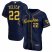 Milwaukee Brewers Christian Yelich Mens Nike Navy Alternate 2020 Authentic Player MLB Jersey