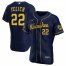 Milwaukee Brewers Christian Yelich Mens Nike Navy Alternate 2020 Authentic Player MLB Jersey