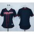Minnesota Twins Blank Navy Blue Alternate Road Womens Stitched MLB Jersey