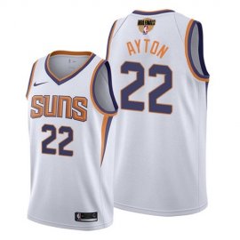 Nike Phoenix Suns #22 Deandre Ayton Mens 2021 NBA Finals Bound Swingman Association Edition Jersey White Mens