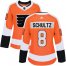 Adidas Philadelphia Flyers #8 Dave Schultz Orange Home Authentic Womens Stitched NHL Jersey
