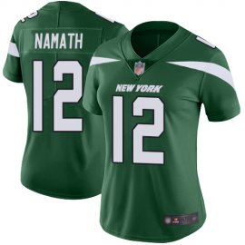 Nike New York Jets #12 Joe Namath Green Team Color Womens Stitched NFL Vapor Untouchable Limited Jersey