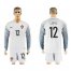 Portugal #12 Lopes White Goalkeeper Long Sleeves Soccer Country Jersey