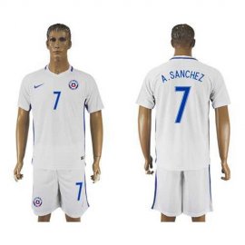 Chile #7 A.Sanchez Away Soccer Country Jersey