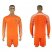 Brazil Blank Orange Goalkeeper Long Sleeves Soccer Country Jersey