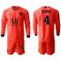 Paris Saint-Germain #4 Kehrer Red Jordan Long Sleeves Soccer Club Jersey