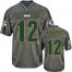 Nike Green Bay Packers #12 Aaron Rodgers Grey Mens Stitched NFL Elite Vapor Jersey