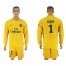 Paris Saint-Germain #1 Trapp Away Long Sleeves Soccer Club Jersey