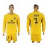 Paris Saint-Germain #1 Trapp Away Long Sleeves Soccer Club Jersey