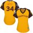 Boston Red Sox #34 David Ortiz Gold 2016 All-Star American League Womens Stitched MLB Jersey