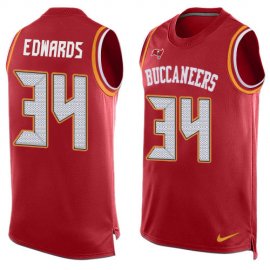 Nike Tampa Bay Buccaneers #34 Mike Edwards Red Team Color Mens Stitched NFL Limited Tank Top Jersey