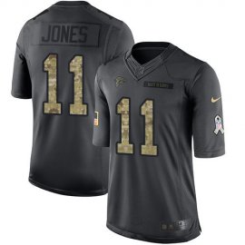 Nike Atlanta Falcons #11 Julio Jones Black Mens Stitched NFL Limited 2016 Salute To Service Jersey