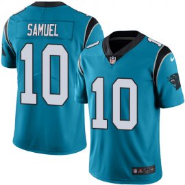 Nike Carolina Panthers #10 Curtis Samuel Blue Mens Stitched NFL Limited Rush Jersey