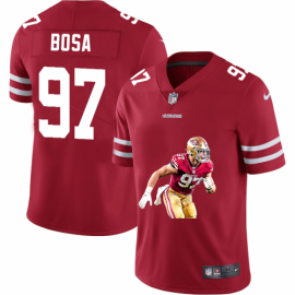 San Francisco 49ers #97 Nick Bosa Mens Nike Player Signature Moves Vapor Limited NFL Jersey Red