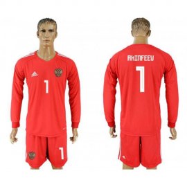 Russia Red Goalkeeper 2018 FIFA World Cup Long Sleeve Soccer Jersey