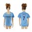 Womens Manchester City #7 Sterling Home Soccer Club Jersey