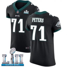 Nike Philadelphia Eagles #71 Jason Peters Black Alternate Super Bowl LII Mens Stitched NFL Vapor Untouchable Elite Jersey