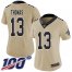 Nike New Orleans Saints #13 Michael Thomas Gold Womens Stitched NFL Limited Inverted Legend 100th Season Jersey