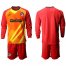 Atletico Madrid Blank Red Goalkeeper Long Sleeves Soccer Club Jersey