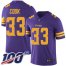 Nike Minnesota Vikings #33 Dalvin Cook Purple Youth Stitched NFL Limited Rush 100th Season Jersey