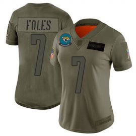 Nike Jacksonville Jaguars #7 Nick Foles Camo Womens Stitched NFL Limited 2019 Salute to Service Jersey