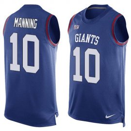 Nike New York Giants #10 Eli Manning Royal Blue Team Color Mens Stitched NFL Limited Tank Top Jersey