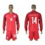 England #14 Walcott Away Long Sleeves Soccer Country Jersey