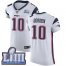 Nike New England Patriots #10 Josh Gordon White Super Bowl LIII Bound Mens Stitched NFL Vapor Untouchable Elite Jersey
