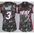 Cheap Women Miami Heat 3 Dwyane Wade Camo Revolution 30 Swingman NBA Jerseys