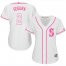 Seattle Mariners #2 Jean Segura White/Pink Fashion Womens Stitched MLB Jersey