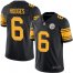 Nike Pittsburgh Steelers #6 Devlin Hodges Black Mens Stitched NFL Limited Rush Jersey