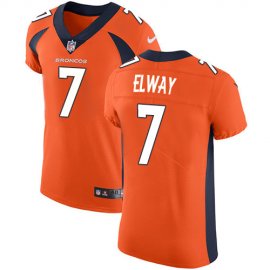 Nike Denver Broncos #7 John Elway Orange Team Color Mens Stitched NFL Vapor Untouchable Elite Jersey