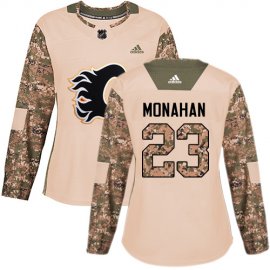 Adidas Calgary Flames #23 Sean Monahan Camo Authentic 2017 Veterans Day Womens Stitched NHL Jersey