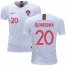 Portugal #20 Quaresma Away Kid Soccer Country Jersey