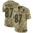 Nike Chicago Bears #87 Tom Waddle Camo Mens Stitched NFL Limited 2018 Salute To Service Jersey
