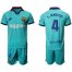 Barcelona #4 I.Rakitic Third Soccer Club Jersey
