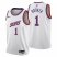 Nike Phoenix Suns #1 Devin Booker Mens 2022-23 City Edition NBA Jersey – Cherry Blossom White Mens