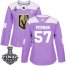 Adidas Vegas Golden Knights #57 David Perron Purple Authentic Fights Cancer 2018 Stanley Cup Final Womens Stitched NHL Jersey