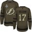 Adidas Tampa Bay Lightning #17 Alex Killorn Green Salute to Service 2020 Stanley Cup Champions Stitched NHL Jersey