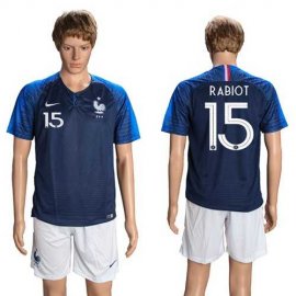 France #15 Rabiot Home Soccer Country Jersey